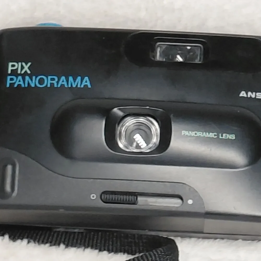 Vintage Ansco Pix Panorama 35mm Point & Shoot Film Camera Black With Case TESTED